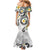 Kanaka Maoli Hawaii Plumeria Mermaid Dress Dancing Tentacles White Style