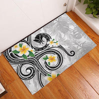 Kanaka Maoli Hawaii Plumeria Rubber Doormat Dancing Tentacles White Style LT7 White - Polynesian Pride