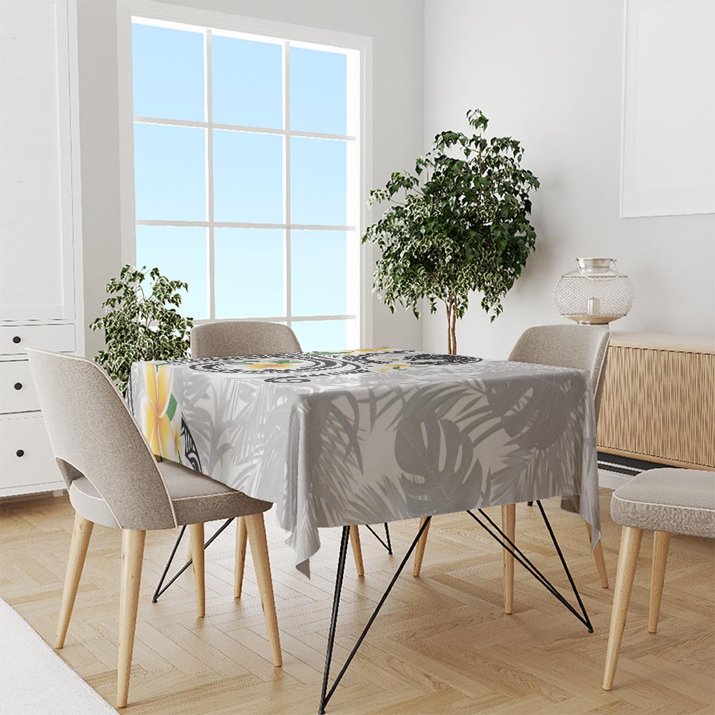 Kanaka Maoli Hawaii Plumeria Tablecloth Dancing Tentacles White Style LT7 - Polynesian Pride