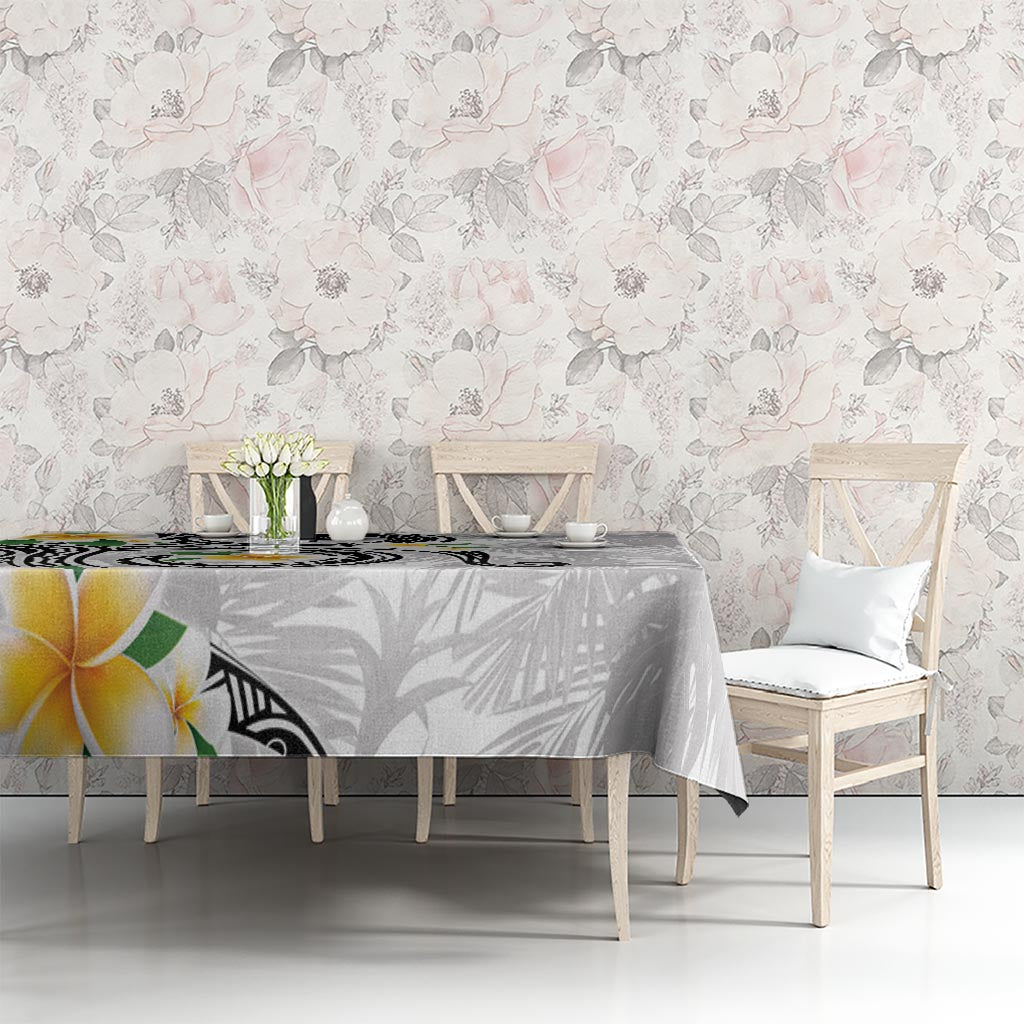Kanaka Maoli Hawaii Plumeria Tablecloth Dancing Tentacles White Style LT7 - Polynesian Pride