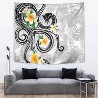 Kanaka Maoli Hawaii Plumeria Tapestry Dancing Tentacles White Style LT7 White - Polynesian Pride