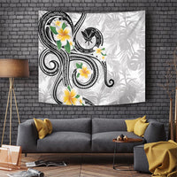 Kanaka Maoli Hawaii Plumeria Tapestry Dancing Tentacles White Style LT7 - Polynesian Pride