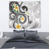 Kanaka Maoli Hawaii Plumeria Tapestry Dancing Tentacles White Style LT7 - Polynesian Pride