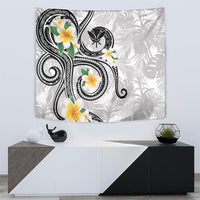 Kanaka Maoli Hawaii Plumeria Tapestry Dancing Tentacles White Style LT7 - Polynesian Pride