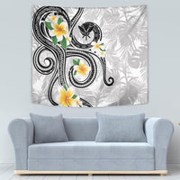 Kanaka Maoli Hawaii Plumeria Tapestry Dancing Tentacles White Style LT7 - Polynesian Pride