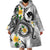 Kanaka Maoli Hawaii Plumeria Wearable Blanket Hoodie Dancing Tentacles White Style