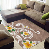 Kanaka Maoli Hawaii Plumeria Area Rug Dancing Tentacles Beige Style LT7 - Polynesian Pride