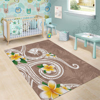 Kanaka Maoli Hawaii Plumeria Area Rug Dancing Tentacles Beige Style LT7 - Polynesian Pride