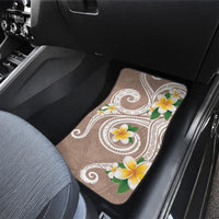 Kanaka Maoli Hawaii Plumeria Car Mats Dancing Tentacles Beige Style LT7 - Polynesian Pride