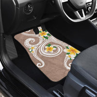 Kanaka Maoli Hawaii Plumeria Car Mats Dancing Tentacles Beige Style LT7 - Polynesian Pride