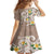 Kanaka Maoli Hawaii Plumeria Family Matching Off The Shoulder Long Sleeve Dress and Hawaiian Shirt Dancing Tentacles Beige Style