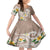 Kanaka Maoli Hawaii Plumeria Family Matching Off Shoulder Maxi Dress and Hawaiian Shirt Dancing Tentacles Beige Style