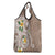 Kanaka Maoli Hawaii Plumeria Grocery Bag Dancing Tentacles Beige Style