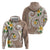 Kanaka Maoli Hawaii Plumeria Hoodie Dancing Tentacles Beige Style