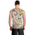 Kanaka Maoli Hawaii Plumeria Men Tank Top Dancing Tentacles Beige Style