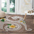 Kanaka Maoli Hawaii Plumeria Round Carpet Dancing Tentacles Beige Style LT7