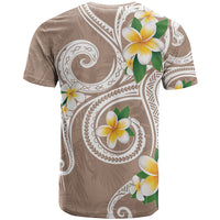 Kanaka Maoli Hawaii Plumeria T Shirt Dancing Tentacles Beige Style LT7 - Polynesian Pride