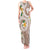 Kanaka Maoli Hawaii Plumeria Tank Maxi Dress Dancing Tentacles Beige Style