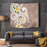 Kanaka Maoli Hawaii Plumeria Tapestry Dancing Tentacles Beige Style LT7 - Polynesian Pride