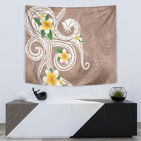 Kanaka Maoli Hawaii Plumeria Tapestry Dancing Tentacles Beige Style LT7 - Polynesian Pride
