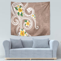 Kanaka Maoli Hawaii Plumeria Tapestry Dancing Tentacles Beige Style LT7 - Polynesian Pride