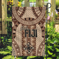 Bula Fiji Vintage Garden Flag Brown Masi Motifs LT7 Garden Flag Brown - Polynesian Pride