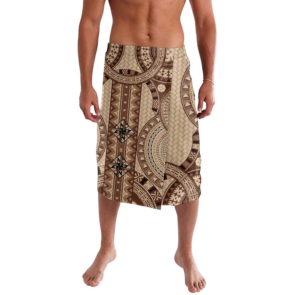 Bula Fiji Vintage Lavalava Brown Masi Motifs LT7 Brown - Polynesian Pride