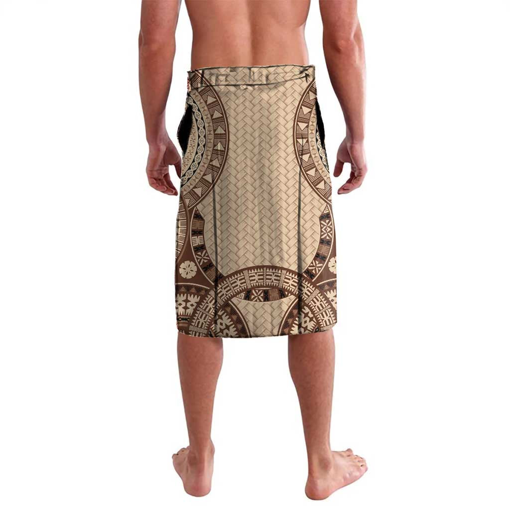 Bula Fiji Vintage Lavalava Brown Masi Motifs LT7 - Polynesian Pride