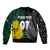 Personalised New Zealand Mix South Africa Rugby Bomber Jacket Protea Vs. Silver Ferns LT7 - Polynesian Pride