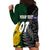 Personalised New Zealand Mix South Africa Rugby Hoodie Dress Protea Vs. Silver Ferns LT7 - Polynesian Pride