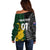 Personalised New Zealand Mix South Africa Rugby Off Shoulder Sweater Protea Vs. Silver Ferns LT7 - Polynesian Pride