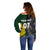 Personalised New Zealand Mix South Africa Rugby Off Shoulder Sweater Protea Vs. Silver Ferns LT7 - Polynesian Pride