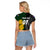 Personalised New Zealand Mix South Africa Rugby Raglan Cropped T Shirt Protea Vs. Silver Ferns LT7 - Polynesian Pride