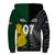 Personalised New Zealand Mix South Africa Rugby Sherpa Hoodie Protea Vs. Silver Ferns LT7 - Polynesian Pride