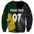 Personalised New Zealand Mix South Africa Rugby Sweatshirt Protea Vs. Silver Ferns LT7 - Polynesian Pride