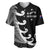 Personalised New Zealand Rugby Baseball Jersey Aotearoa Silver Fern Koru Maori Style LT7 Black - Polynesian Pride