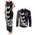 Personalised New Zealand Rugby Couples Matching Tank Maxi Dress and Long Sleeve Button Shirts Aotearoa Silver Fern Koru Maori Style LT7 Black - Polynesian Pride