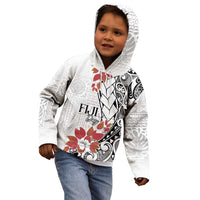 Bula Fiji Day Kid Hoodie Tagimaucia on Masi Pattern LT7 - Polynesian Pride