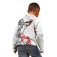 Bula Fiji Day Kid Hoodie Tagimaucia on Masi Pattern LT7 - Polynesian Pride