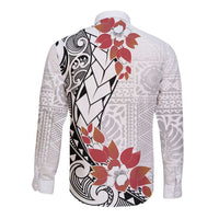 Bula Fiji Day Long Sleeve Button Shirt Tagimaucia on Masi Pattern LT7 - Polynesian Pride