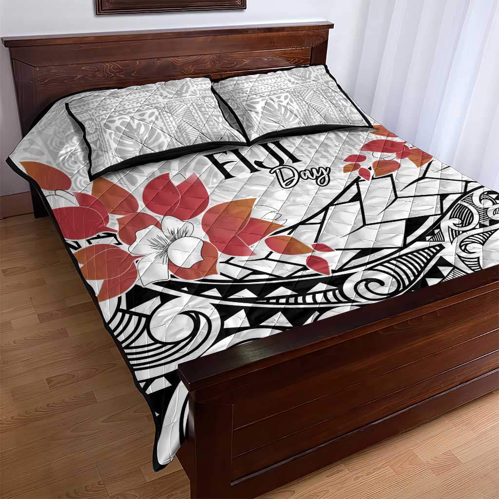 Bula Fiji Day Quilt Bed Set Tagimaucia on Masi Pattern LT7 - Polynesian Pride