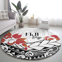 Bula Fiji Day Round Carpet Tagimaucia on Masi Pattern LT7 - Polynesian Pride