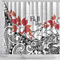 Bula Fiji Day Shower Curtain Tagimaucia on Masi Pattern LT7 - Polynesian Pride
