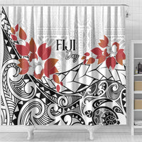 Bula Fiji Day Shower Curtain Tagimaucia on Masi Pattern LT7 - Polynesian Pride
