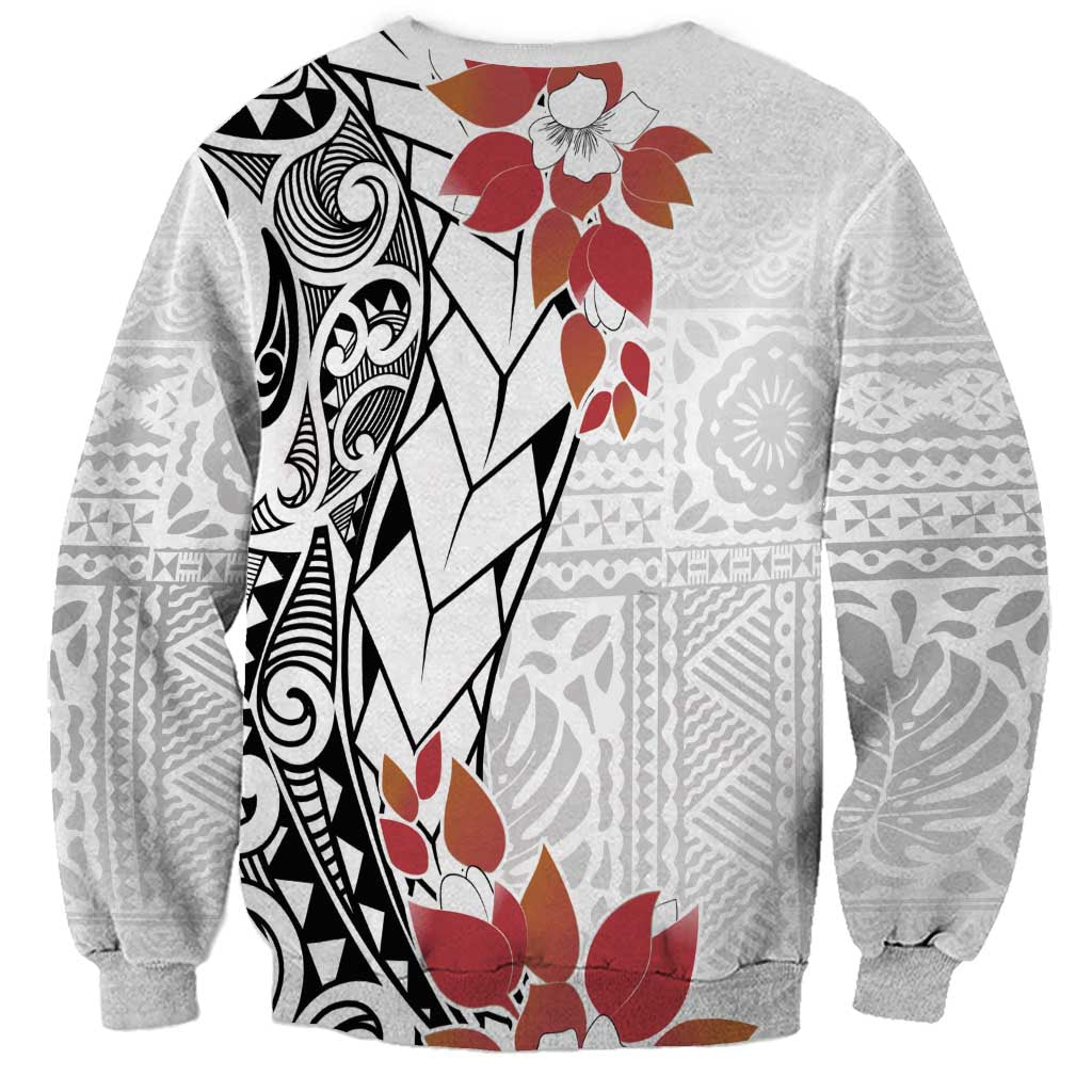 Bula Fiji Day Sweatshirt Tagimaucia on Masi Pattern LT7 - Polynesian Pride
