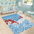 Bula Fiji Day Area Rug Tagimaucia on Masi Pattern - Turquoise