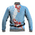 Bula Fiji Day Baseball Jacket Tagimaucia on Masi Pattern - Turquoise