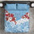 Bula Fiji Day Bedding Set Tagimaucia on Masi Pattern - Turquoise