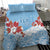 Bula Fiji Day Bedding Set Tagimaucia on Masi Pattern - Turquoise