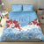 Bula Fiji Day Bedding Set Tagimaucia on Masi Pattern - Turquoise